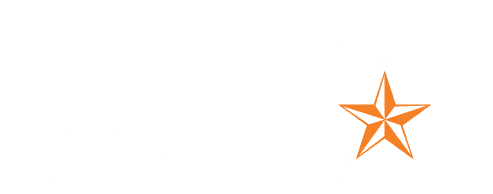 UTA logo with white letters and orange star